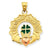 14k Gold Enameled Claddagh Charm hide-image