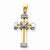 14k Gold Two-tone Latin Cross pendant, Gorgeous Pendants for Necklace