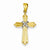 14k Gold Two-tone Passion Cross pendant, Lovely Pendants for Necklace