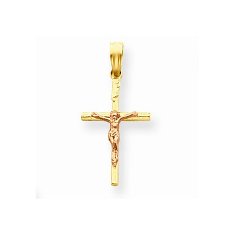 14k Gold Two-tone Crucifix Pendant, Alluring Pendants for Necklace