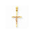 14k Gold Two-tone Crucifix Pendant, Alluring Pendants for Necklace