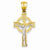 14k Gold Two-tone Iona Crucifix Pendant, Pendants for Necklace