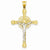 14k Gold Two-tone Celtic Crucifix Pendant, Pendants for Necklace