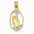 14k Gold w/Rhodium Praying Hands Cross Pendant, Pendants for Necklace