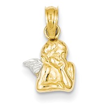 14k Gold w/Rhodium Angel Charm hide-image