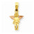 14k Gold Two-tone Small Guardian Angel Pendant, Pendants for Necklace