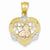 14k Gold Two-tone w/Rhodium Angel in Heart Pendant, Pendants for Necklace