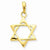 14k Gold Star of David Pendant, Pretty Pendants for Necklace