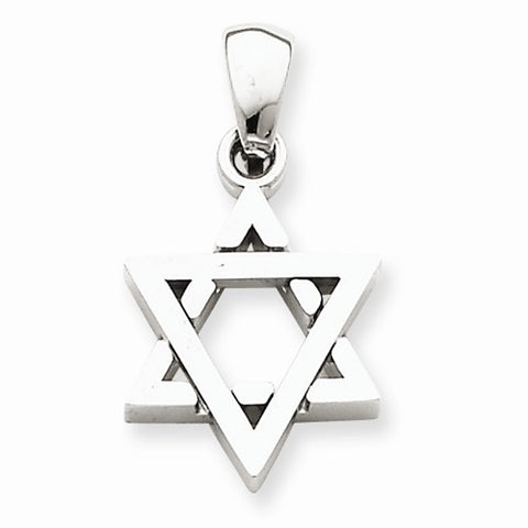 14k White Gold Star of David pendant, Lovely Pendants for Necklace