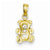 14k Gold Rhodium Teddy Bear Pendant, Pendants for Necklace