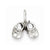 14k White Gold Baby Booties Pendant, Pendants for Necklace