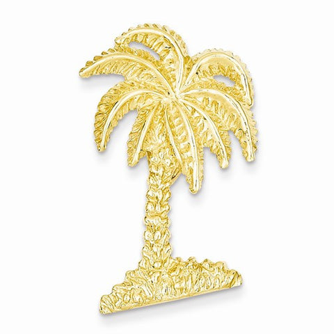 14k Gold Palm Tree Slide Pendant, Classy Pendants for Necklace