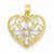 14k Gold and Rhodium D/C Heart pendant, Beautiful Pendants for Necklace