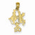 14k Gold I Do Bride & Groom Pendant, Pendants for Necklace