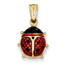 14k Gold Enameled Ladybug Charm hide-image
