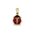 Enameled Ladybug Charm in 14k Gold