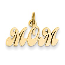 14k Gold Mom Charm hide-image