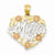 14k Gold Two-tone and Rhodium Mom Heart pendant, Lovely Pendants for Necklace