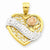 14k Gold Two-tone and Rhodium Grandma Heart pendant, Alluring Pendants for Necklace