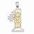 14k Gold Two-tone #1 Dad D/C Pendant, Pendants for Necklace