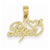 14k Gold I Heart Papa Pendant, Pendants for Necklace