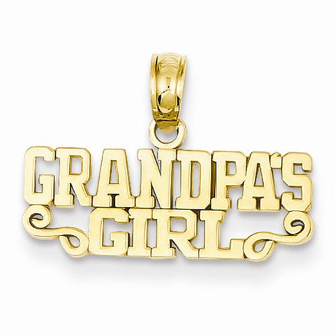 14k Gold Grandpa's Girl Pendant, Pendants for Necklace