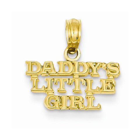 14k Gold Daddy's Little Girl pendant, Adorable Pendants for Necklace