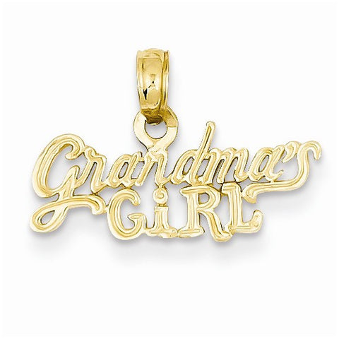 14k Gold Grandma's Girl pendant, Dazzling Pendants for Necklace