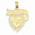 14k Gold Daddy's Girl Heart Pendant, Pendants for Necklace
