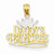 14k Gold and Rhodium Daddy's Princess Pendant, Pendants for Necklace