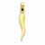 14k Gold Medium Italian Horn Pendant, Pendants for Necklace
