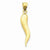14k Gold Large Italian Horn Pendant, Pendants for Necklace