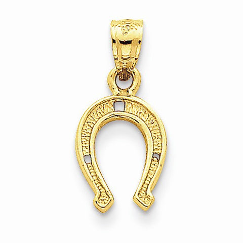 14k Gold Horse Shoe Pendant, Pendants for Necklace