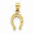 14k Gold Horse Shoe Pendant, Pendants for Necklace