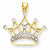 14k Gold and Rhodium Crown pendant, Delightful Pendants for Necklace