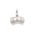 Fleur De Lis Crown Charm in 14k White Gold