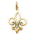 Fleur De Lis Charm in 14k Gold