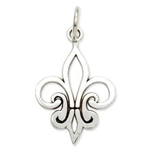 14k White Gold Fleur De Lei Charm hide-image