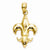 14k Gold Small Fleure-Lis Pendant, Pendants for Necklace