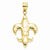 14k Gold Medium Fleure-Lis Pendant, Pendants for Necklace