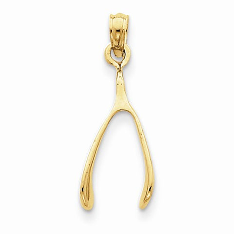 14k Gold Wishbone Pendant, Pendants for Necklace