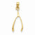 14k Gold Wishbone Pendant, Pendants for Necklace