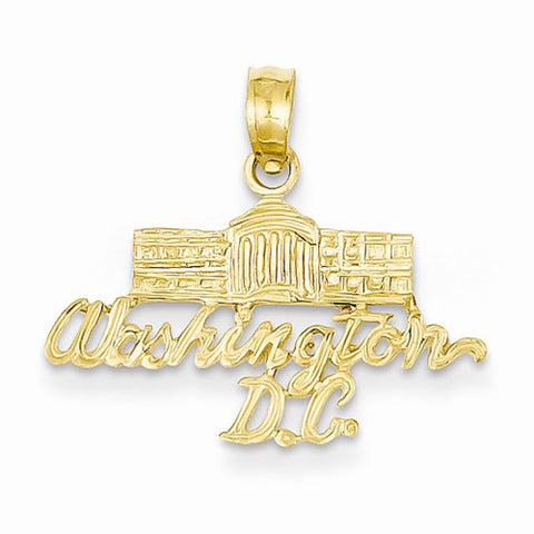 14k Gold Washington D.C. White House Pendant, Pendants for Necklace