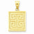 14k Gold Greek Key Pendant, Pendants for Necklace