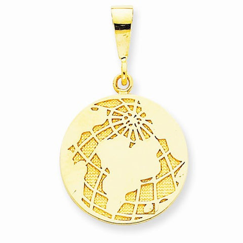 14k Gold Globe Pendant, Pendants for Necklace