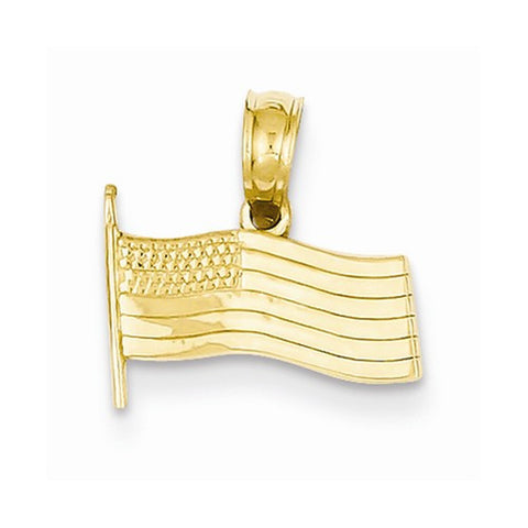 14k Gold American Flag pendant, Classy Pendants for Necklace