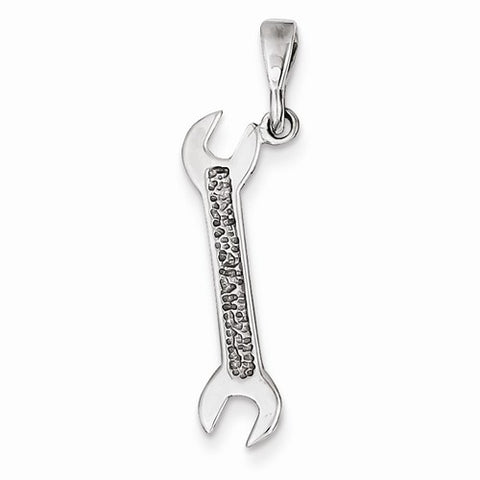 14k White Gold Wrench Pendant, Pendants for Necklace