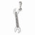 14k White Gold Wrench Pendant, Pendants for Necklace