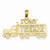 14k Gold I Love My Trucker Truck Pendant, Pendants for Necklace