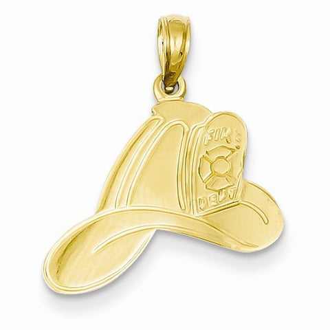 14k Gold Fire Dept. Helmet Pendant, Pendants for Necklace